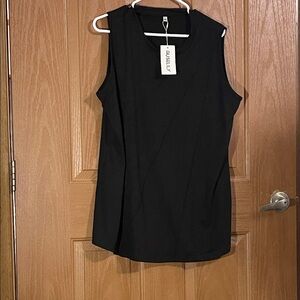 Auselily Women's Black Muscle Tee